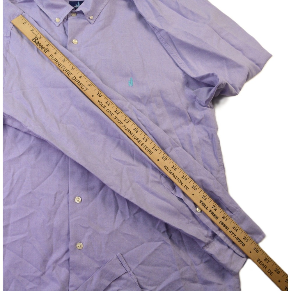 Johnnie O Mens Long Sleeve Button Down Shirt Purple Medium Cotton Tencel Logo - Picture 8 of 9